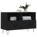 Mueble para TV madera contrachapada negro 80x36x50 cm