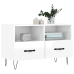 Mueble de TV madera contrachapada blanco brillo 80x36x50 cm