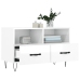 Mueble de TV madera contrachapada blanco brillo 80x36x50 cm