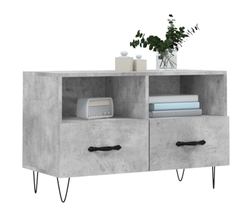 Mueble para TV madera contrachapada gris hormigón 80x36x50 cm