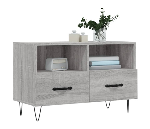 Mueble de TV madera de ingeniería gris Sonoma 80x36x50 cm