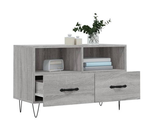 Mueble de TV madera de ingeniería gris Sonoma 80x36x50 cm