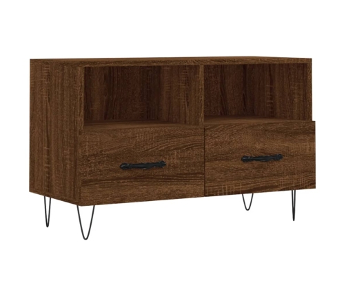 Mueble para TV madera contrachapada roble marrón 80x36x50 cm