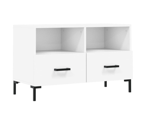 vidaXL Mueble para TV madera contrachapada blanco 80x36x50 cm