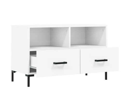 vidaXL Mueble para TV madera contrachapada blanco 80x36x50 cm