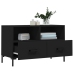 Mueble para TV madera contrachapada negro 80x36x50 cm