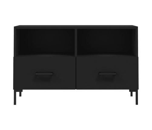 Mueble para TV madera contrachapada negro 80x36x50 cm