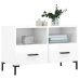 Mueble de TV madera contrachapada blanco brillo 80x36x50 cm