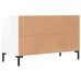 Mueble de TV madera contrachapada blanco brillo 80x36x50 cm