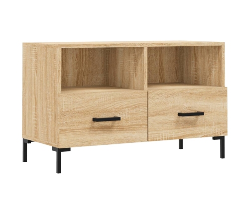 Mueble para TV madera contrachapada roble ahumado 80x36x50 cm