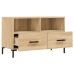 Mueble para TV madera contrachapada roble ahumado 80x36x50 cm