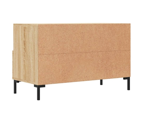 Mueble para TV madera contrachapada roble ahumado 80x36x50 cm