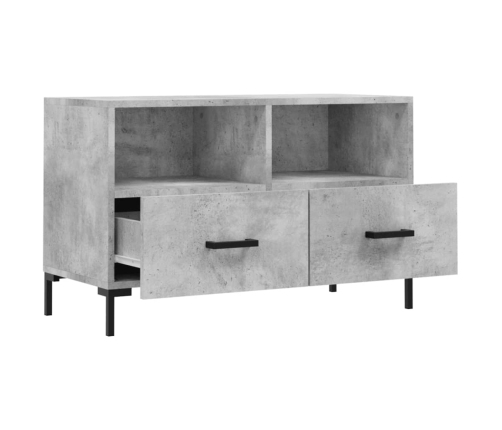 Mueble para TV madera contrachapada gris hormigón 80x36x50 cm