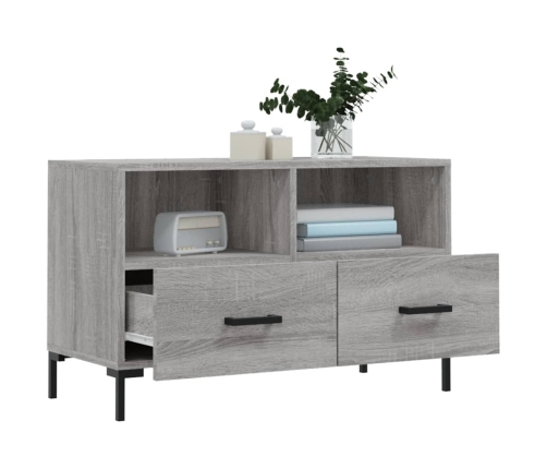 Mueble de TV madera de ingeniería gris Sonoma 80x36x50 cm