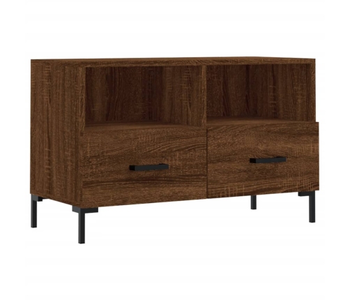 Mueble para TV madera contrachapada roble marrón 80x36x50 cm