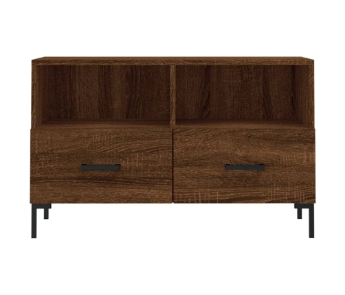 Mueble para TV madera contrachapada roble marrón 80x36x50 cm