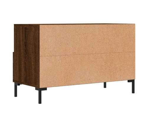 Mueble para TV madera contrachapada roble marrón 80x36x50 cm