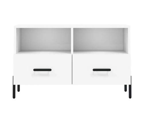 Mueble para TV madera contrachapada blanco 80x36x50 cm