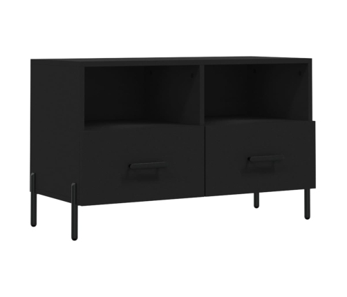 Mueble para TV madera contrachapada negro 80x36x50 cm