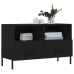 Mueble para TV madera contrachapada negro 80x36x50 cm