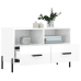 Mueble de TV madera contrachapada blanco brillo 80x36x50 cm