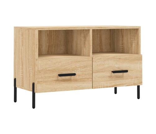 Mueble para TV madera contrachapada roble ahumado 80x36x50 cm