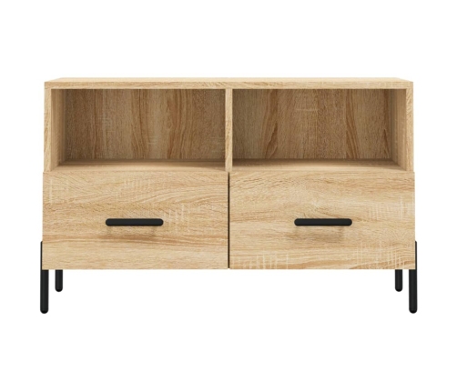 Mueble para TV madera contrachapada roble ahumado 80x36x50 cm