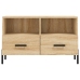 Mueble para TV madera contrachapada roble ahumado 80x36x50 cm