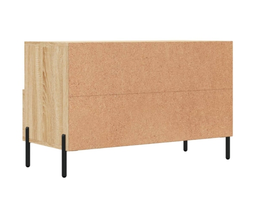 Mueble para TV madera contrachapada roble ahumado 80x36x50 cm