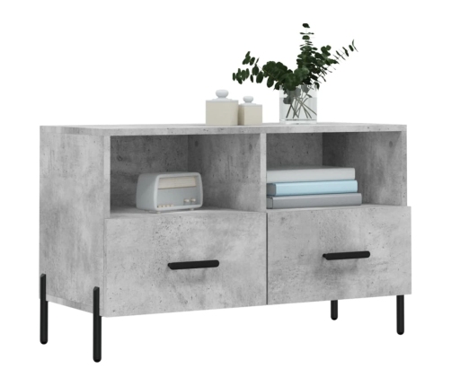 Mueble para TV madera contrachapada gris hormigón 80x36x50 cm