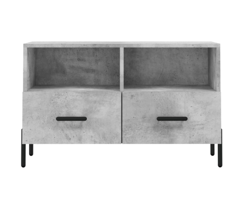 Mueble para TV madera contrachapada gris hormigón 80x36x50 cm