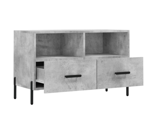 Mueble para TV madera contrachapada gris hormigón 80x36x50 cm