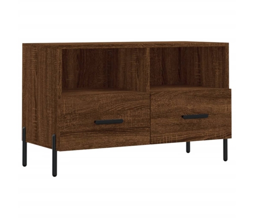 Mueble para TV madera contrachapada roble marrón 80x36x50 cm