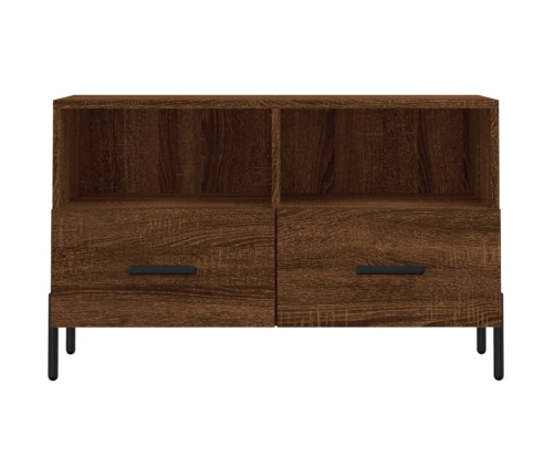 Mueble para TV madera contrachapada roble marrón 80x36x50 cm