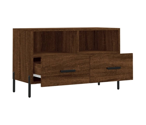 Mueble para TV madera contrachapada roble marrón 80x36x50 cm