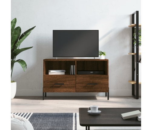 Mueble para TV madera contrachapada roble marrón 80x36x50 cm