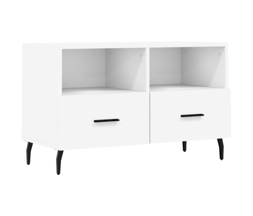 Mueble para TV madera contrachapada blanco 80x36x50 cm