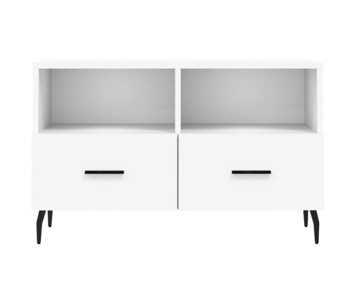 Mueble para TV madera contrachapada blanco 80x36x50 cm