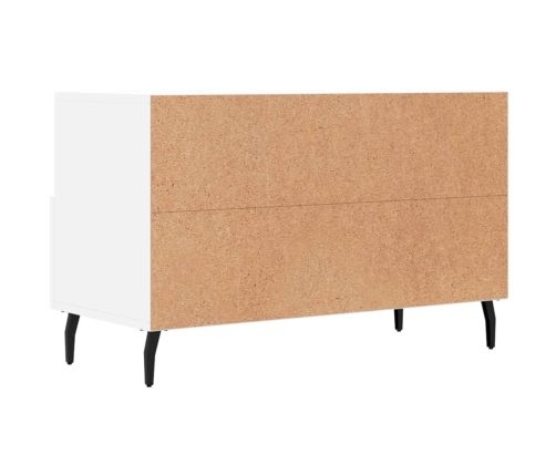 Mueble para TV madera contrachapada blanco 80x36x50 cm