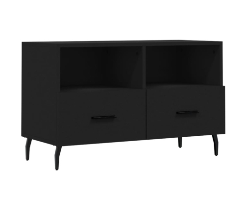 Mueble para TV madera contrachapada negro 80x36x50 cm