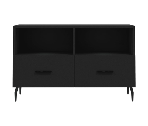 Mueble para TV madera contrachapada negro 80x36x50 cm