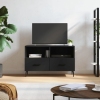 Mueble para TV madera contrachapada negro 80x36x50 cm