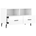 Mueble de TV madera contrachapada blanco brillo 80x36x50 cm