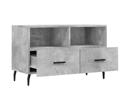 Mueble para TV madera contrachapada gris hormigón 80x36x50 cm