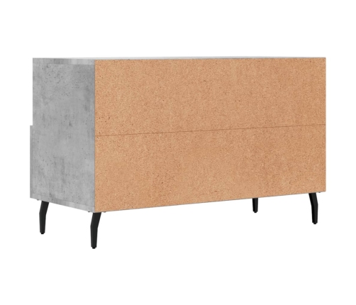 Mueble para TV madera contrachapada gris hormigón 80x36x50 cm