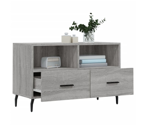 Mueble de TV madera de ingeniería gris Sonoma 80x36x50 cm