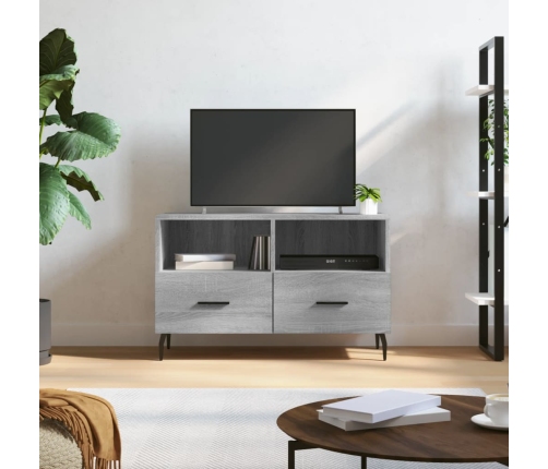 Mueble de TV madera de ingeniería gris Sonoma 80x36x50 cm