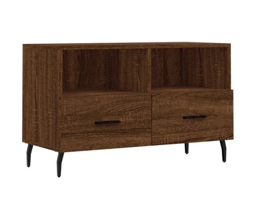 Mueble para TV madera contrachapada roble marrón 80x36x50 cm