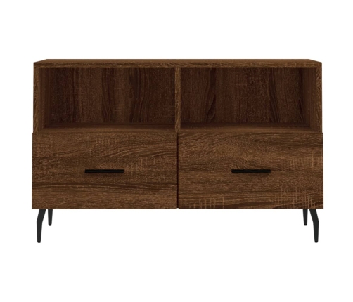 Mueble para TV madera contrachapada roble marrón 80x36x50 cm