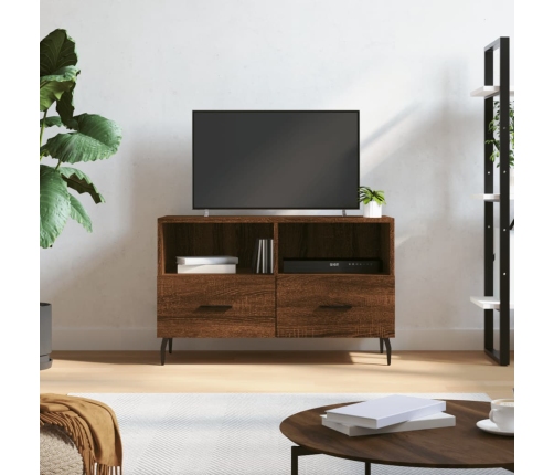 Mueble para TV madera contrachapada roble marrón 80x36x50 cm